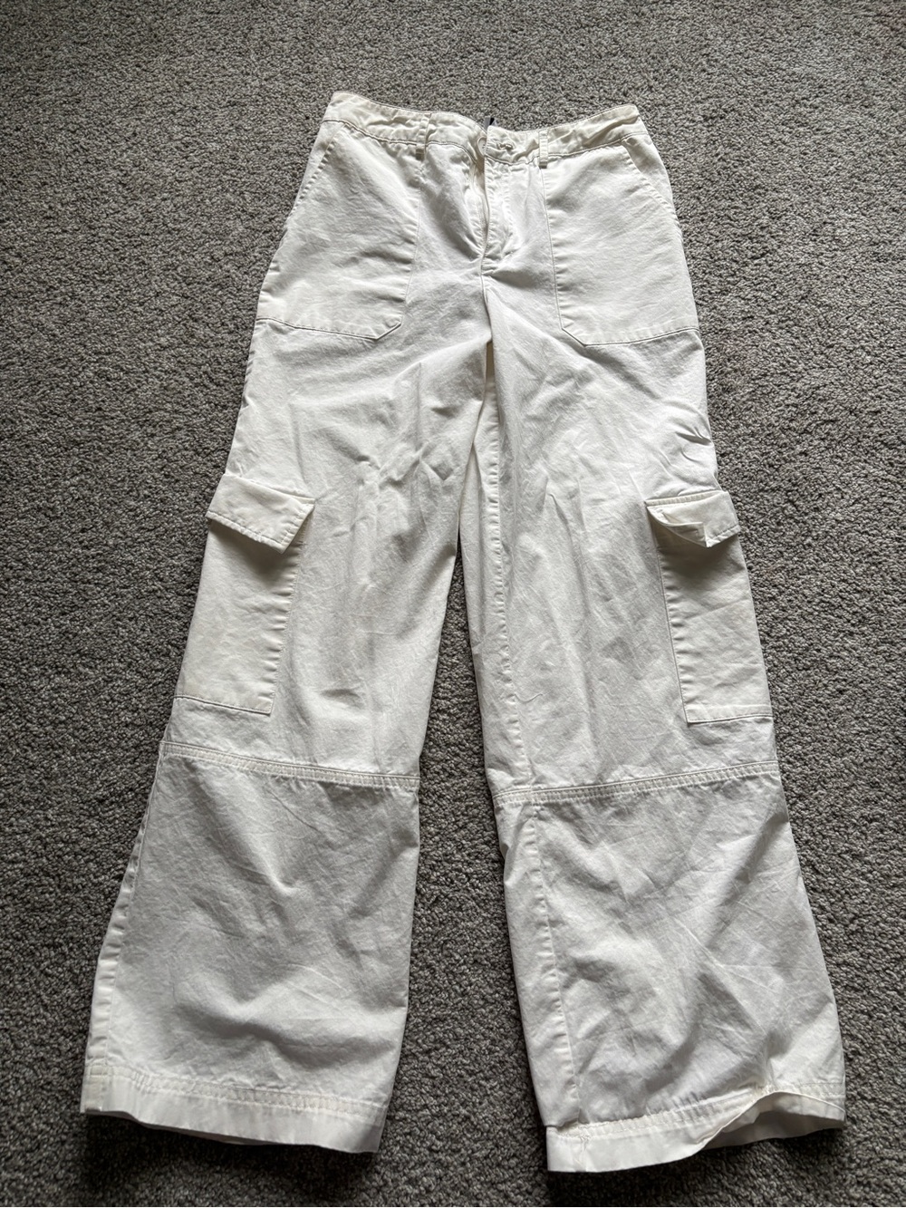 Princess Polly White Cargo Pants